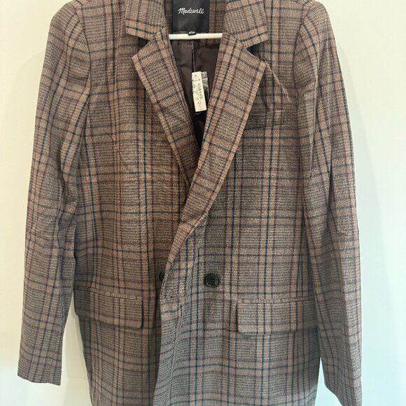 Madewell Caldwell double breasted plaid blazer - Picture 3 of 5